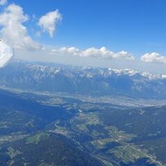 Flugwegposition um 14:10:26: Aufgenommen in der Nähe von Matrei am Brenner, Österreich in 3572 Meter