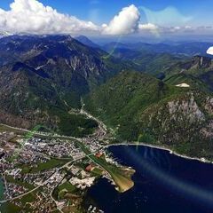 Flugwegposition um 10:49:54: Aufgenommen in der Nähe von Ebensee am Traunsee, 4802 Ebensee, Österreich in 1780 Meter