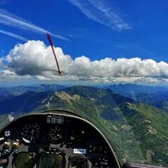 Flugwegposition um 10:56:22: Aufgenommen in der Nähe von Grünau im Almtal, 4645, Österreich in 1837 Meter