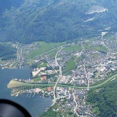 Flugwegposition um 10:57:36: Aufgenommen in der Nähe von Ebensee am Traunsee, 4802 Ebensee, Österreich in 1617 Meter