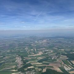 Flugwegposition um 10:23:56: Aufgenommen in der Nähe von Gemeinde Falkenstein bei Poysdorf, 2162, Österreich in 1703 Meter