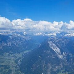 Flugwegposition um 13:51:09: Aufgenommen in der Nähe von Bürs, Österreich in 2343 Meter
